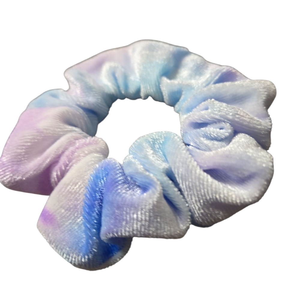 Blue And Purple Velet Scrunchie Handmade H013 - Picture 2 of 2